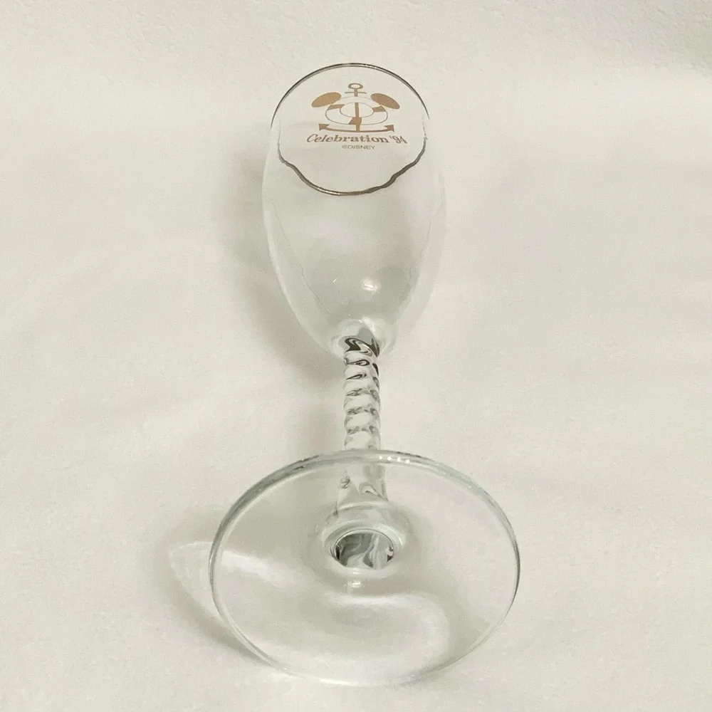 Disney Celebration ‘94 Cruise Gold Rim Memorobelia Champagne Glass